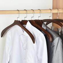 2025新款桢好实木衣架家用无痕木质防肩角男女士挂衣架T恤衬衣西