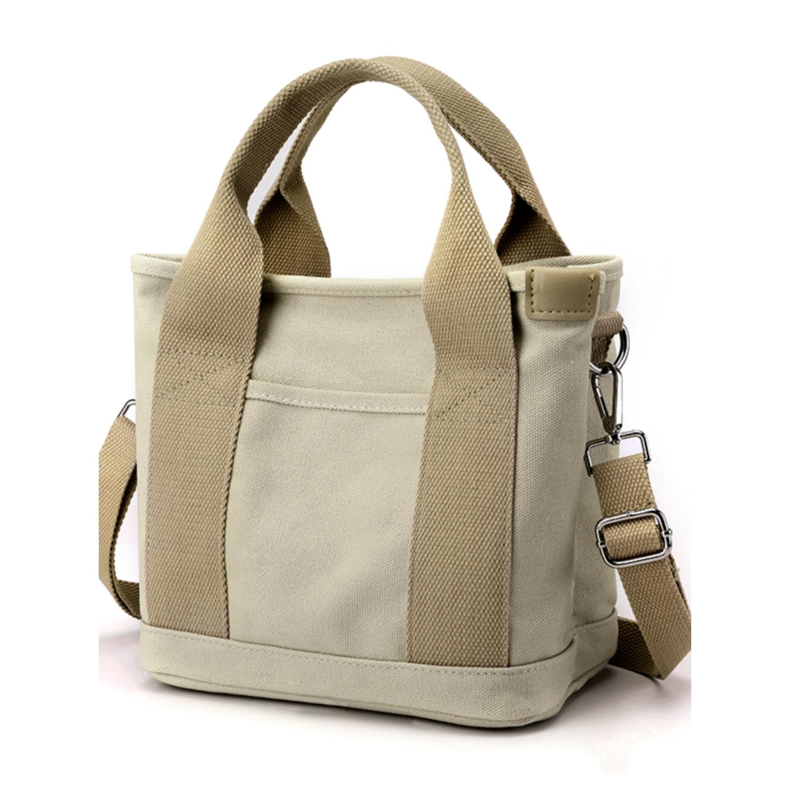 牛仔帆布包女2025新款上班族便当袋手提包休闲小拎包简约口袋饭盒