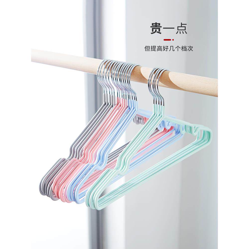 2025新款超粗磨砂家用成人防滑晾衣挂高级无痕凉100个衣服撑子收