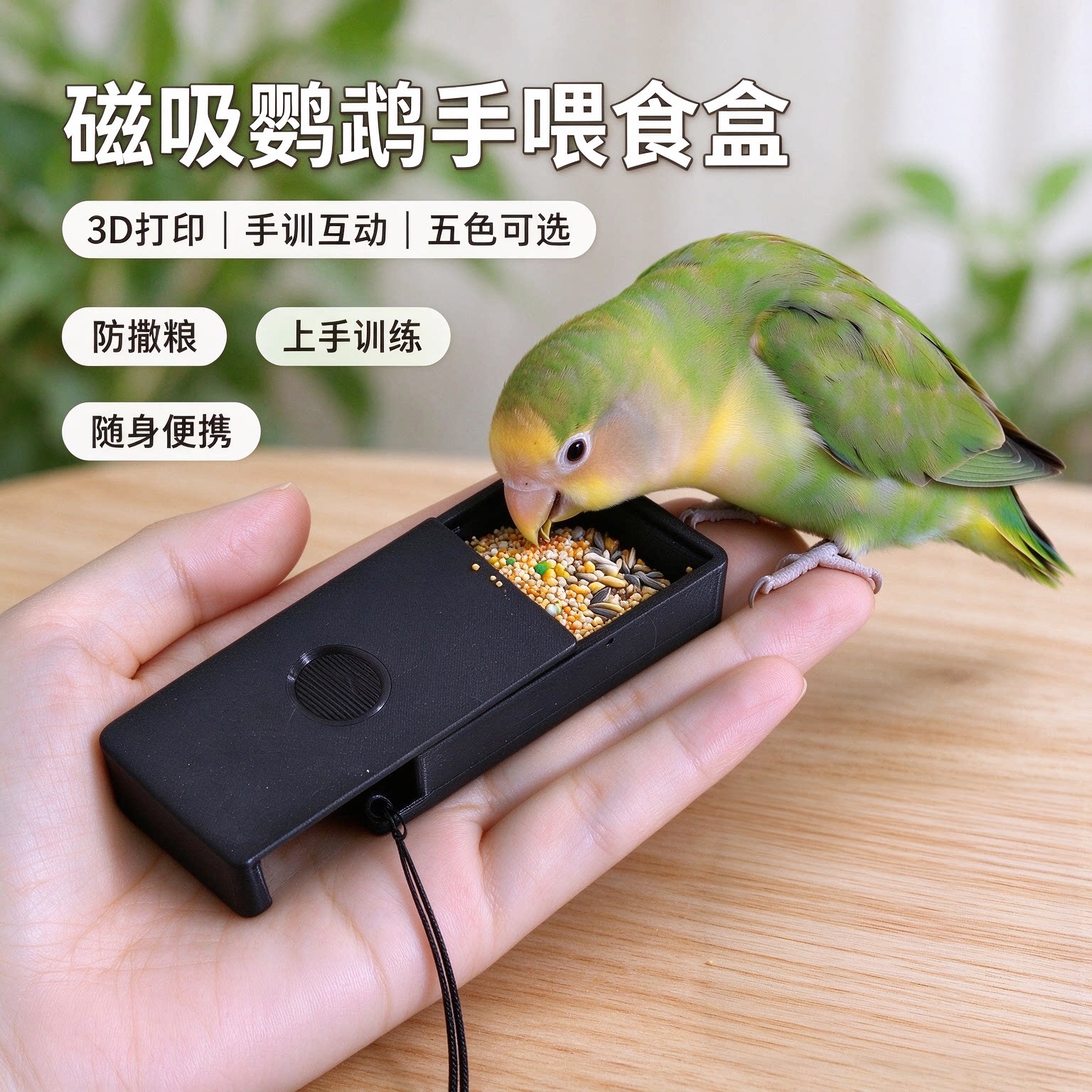 训鸟磁吸食盒鹦鹉上手奖励