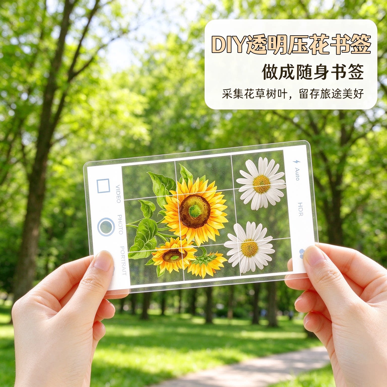 小学生创意干花书签DIY套装