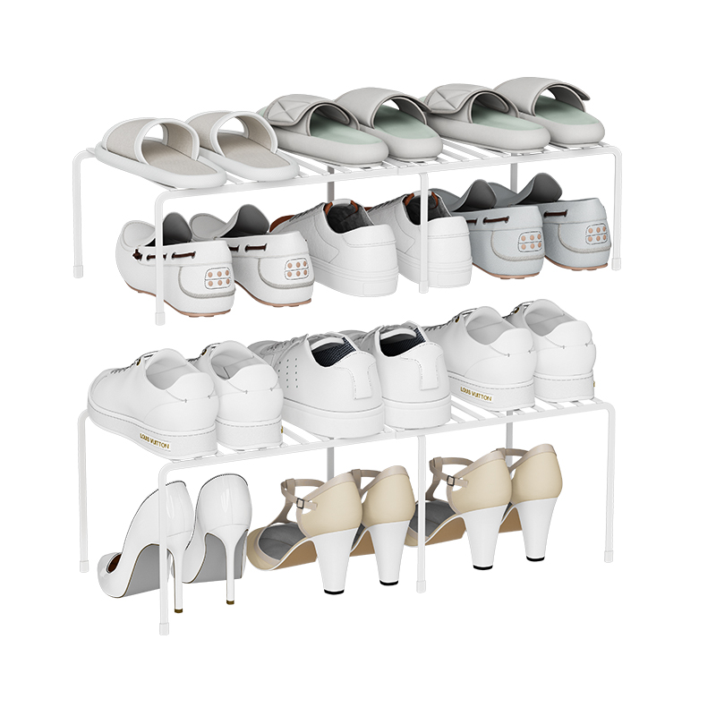 御仕家鞋架收纳神器鞋柜隔板可伸缩叠加多层内置分层架鞋子省空间