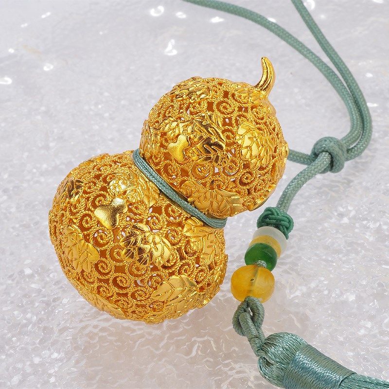 古法花丝工艺葫芦钥匙扣挂件福禄欢喜挂件车挂包挂装饰配件