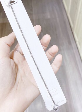 韩版简约个性手环时尚锆石水晶手链女气质学生百搭森系手饰品手镯