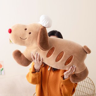 可爱法棍狗抱枕女生睡觉专用长条玩偶H床头靠垫沙发靠枕午睡枕头