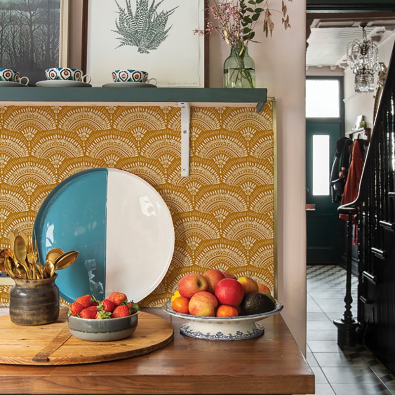 《扇音》法式Boho风设计款扇形自粘改造贴纸厨房柜面墙面美化贴