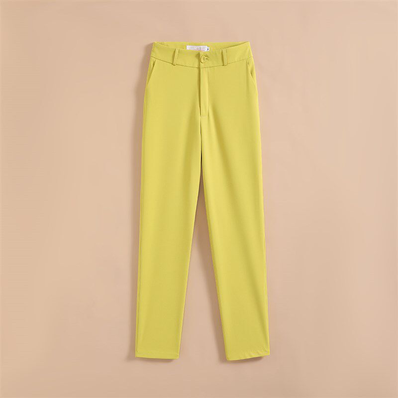 西装裤女夏季薄款2023新款小个子休闲裤直筒九分西裤高腰垂感