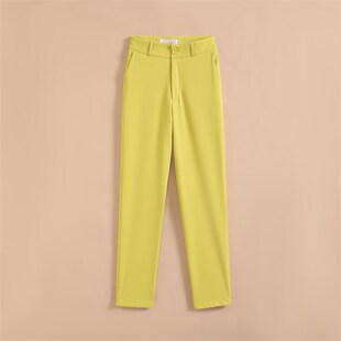 西装裤女夏季薄款2023新款小个子休闲裤直筒九分西裤高腰垂感