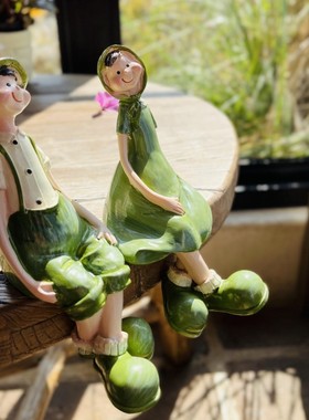 摆件装饰品吊脚娃娃大号户外庭院花园布置阳台客厅网红款天使礼物