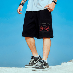 夏季 男裤 情侣短裤 宽松加肥加大潮牌运动五分裤 胖子纯棉加肥加大码