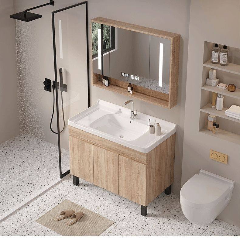 实木洗衣柜陶瓷洗衣盆阳台洗衣池室内外落地柜洗手一体台盆,家装主材,浴室柜组合,淘宝优惠券,粉丝福利购,淘宝优惠卷