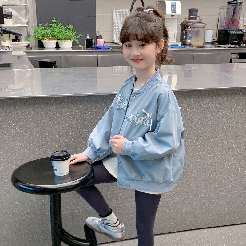 女童春装2025新款外套儿童洋气时髦休闲上衣春秋款女孩棒球服夹克