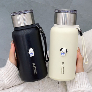 保温杯女生大容量茶水分离泡茶杯男士大号水杯学生可携式杯子高颜