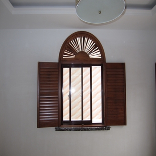 饰 透气百叶窗活动百叶窗透气百叶窗帘窗户装 实木百叶窗