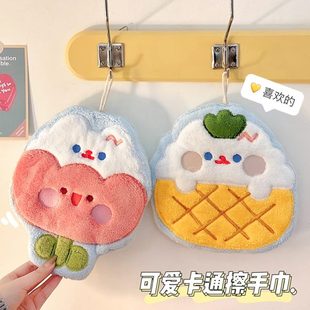手厨房擦超强吸水布手卫生间抹手帕布擦手巾儿童毛巾 可爱家用挂式