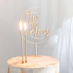 怡美居木质twothemoon复古生日庆祝插牌家庭摆件照相馆拍照道具