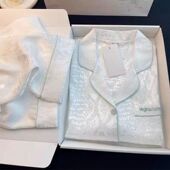 高级感轻奢睡衣女春秋季 家居服套装 2024新款 真丝高级感丝绸长袖