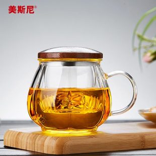 水杯茶水分离泡茶杯男女士玻璃杯家用耐高温斯尼杯子美过滤办公室