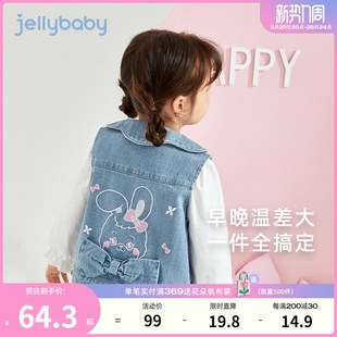 宝宝牛仔马夹2025儿童坎肩背心外套春秋男童夏季女童空调防凉马甲