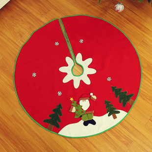 高档圣诞树树裙 树下装饰 90cm树裙 圣诞树装R饰品 圣诞节装饰品