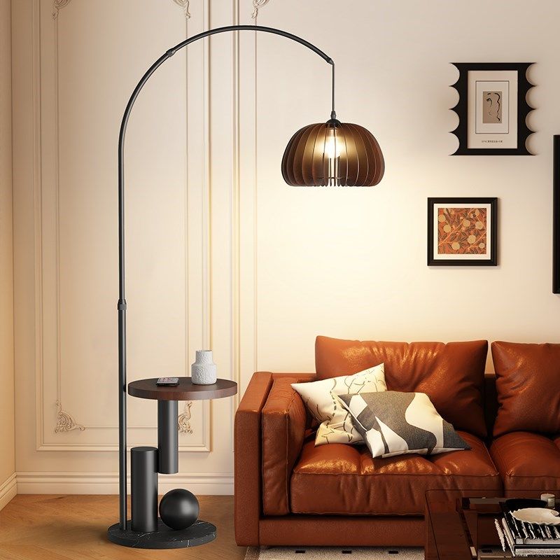 落地灯客厅2024新款沙发旁边置物架茶几灯复古卧室床头柜一体台灯,家装灯饰光源,置物功能落地灯,淘宝优惠券,粉丝福利购,淘宝优惠卷