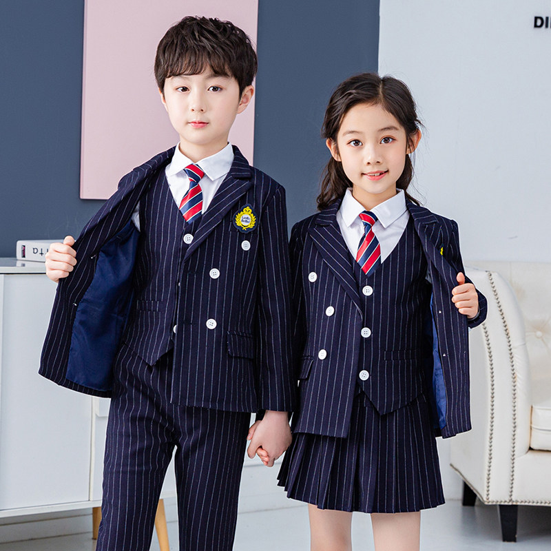 幼儿园园服春秋装英伦学院风西装男女儿童班服韩版小学生校服套装