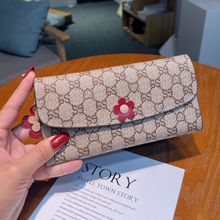 钱包女士2022新款超薄卡包设计感小众长款拉链款真皮高端精致时尚