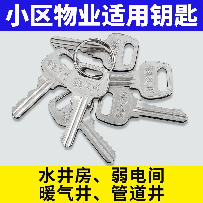 管道井防火门锁芯水井暖气强弱电小区楼道间物业装修通Z开通用钥