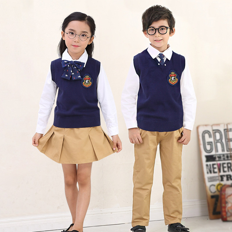 【单件】幼儿园园服春秋班服西装开衫衬衫背心长裤短裙小学生校服