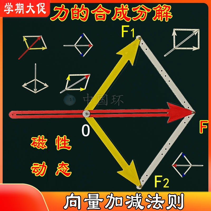 物理教具公开课力的合成与分解E高中数学向量磁性动态演示器