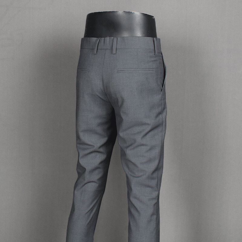 休闲裤男士春夏款青年韩版修身商务四季西装裤灰色无弹直筒上班裤