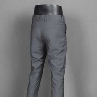 休闲裤男士春夏款青年韩版修身商务四季西装裤灰色无弹直筒上班裤