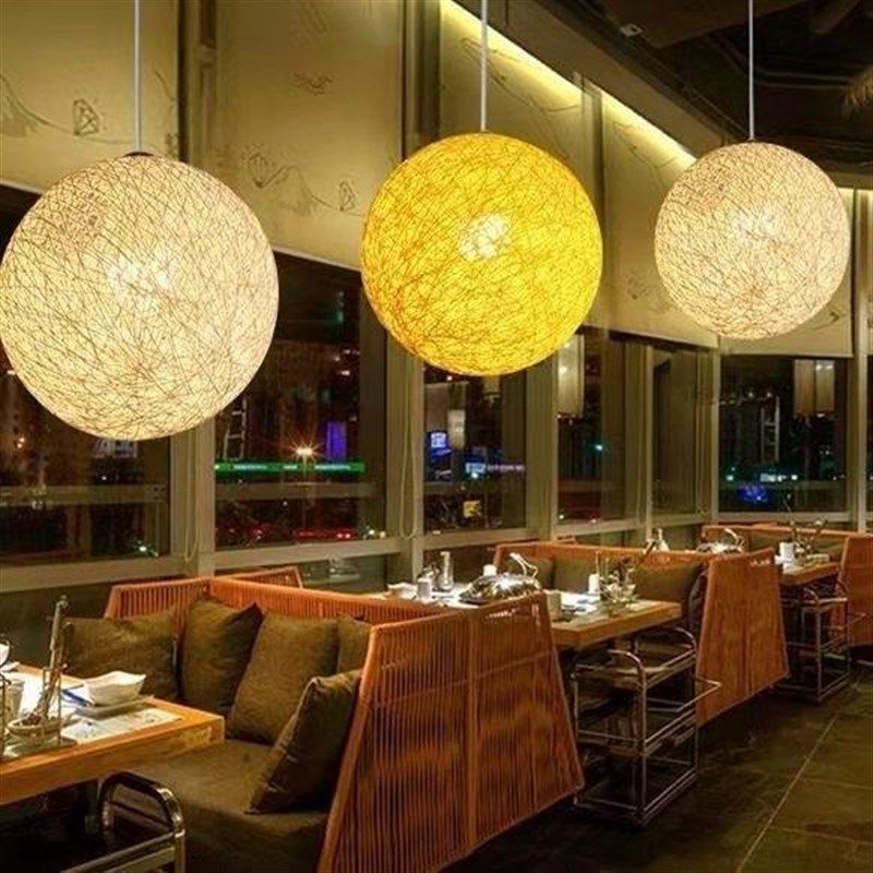 灯罩防刺眼婴儿简约麻球灯罩藤编藤球外壳LED灯泡创意台灯吊灯,家装灯饰光源,灯具配件,淘宝优惠券,粉丝福利购,淘宝优惠卷
