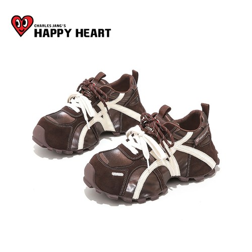 查尔斯桃心厚底增高老爹鞋