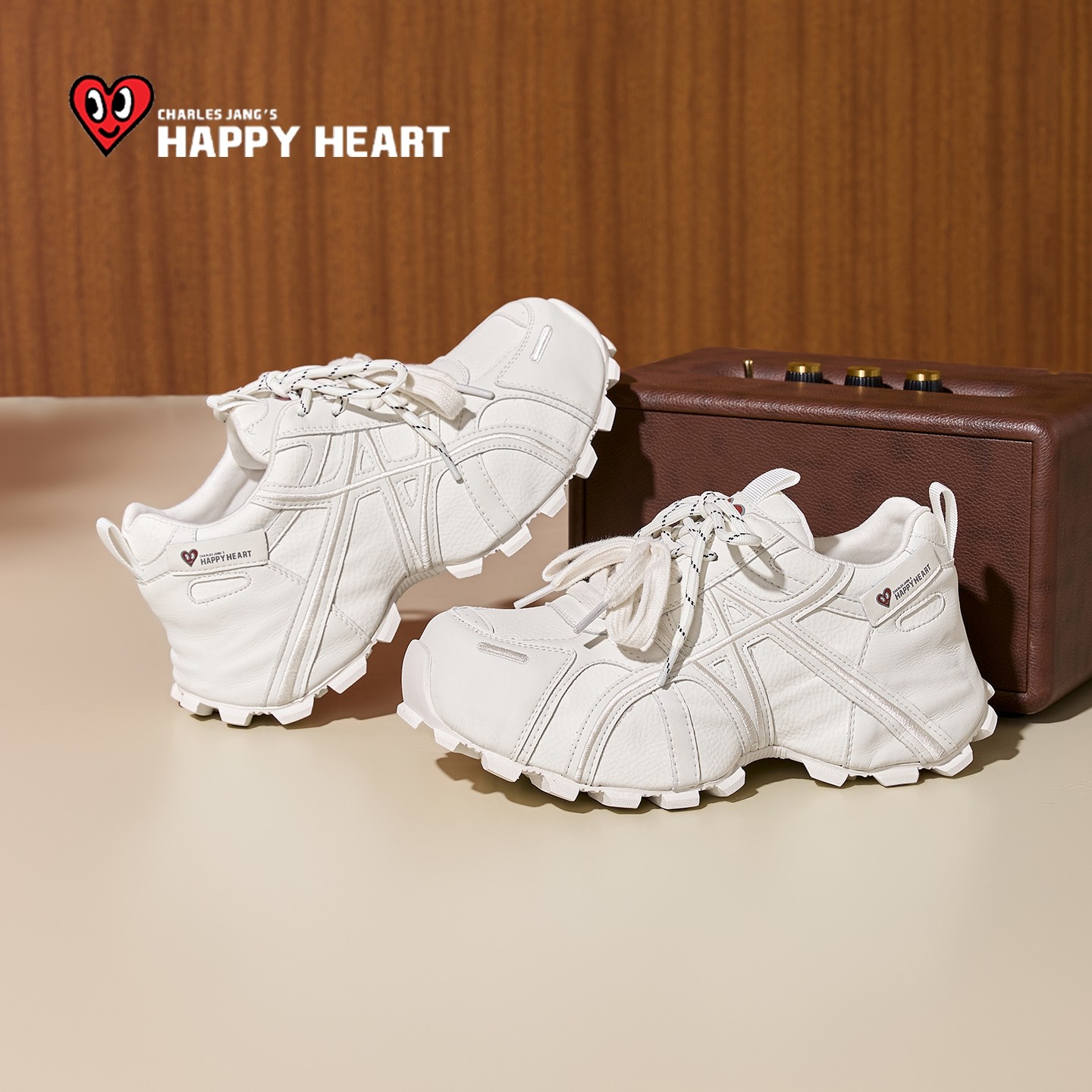 查尔斯桃心厚底老爹鞋女2026春季新款白色百搭休闲运动鞋小白鞋子,女鞋,老爹鞋,淘宝优惠券,粉丝福利购,淘宝优惠卷