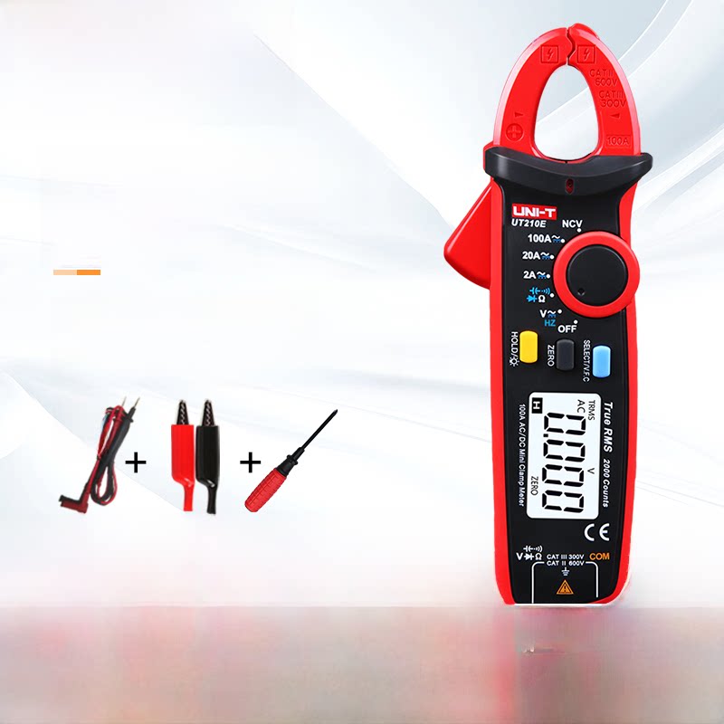 Unilide Ut210E微型数字钳形仪表高精度小电流钳形万用表多功能钳