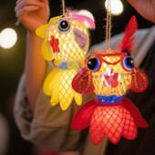 中秋节发光玲珑鱼灯手工diy材料包儿童花灯锦鲤金鱼灯笼拍照道具