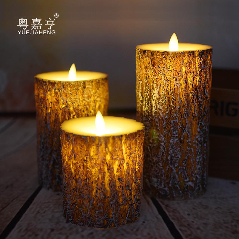 松树摇摆遥控电子蜡烛灯浪漫生日表白创意布置求婚led夜灯假石蜡