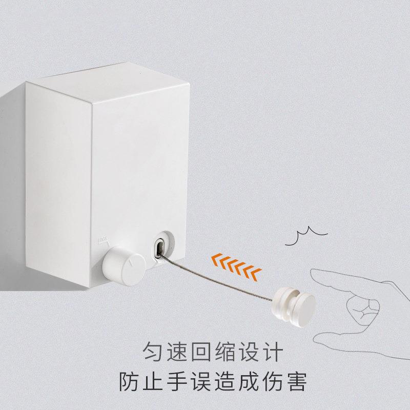 隐形晾衣绳免打孔钢丝绳晾衣架室内卫生间宾馆酒店阳台伸缩晾衣绳