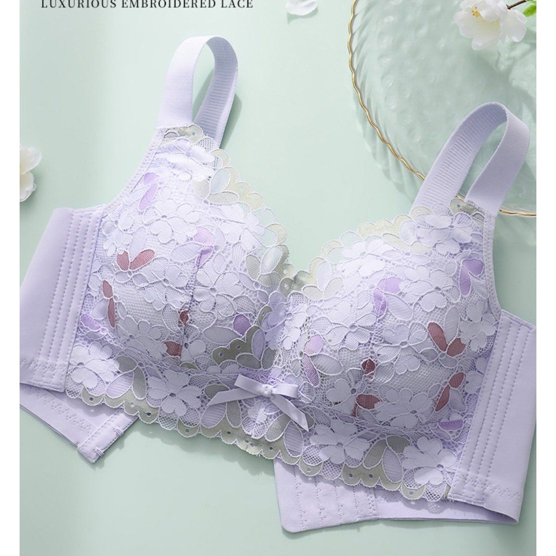 乳胶内衣女超大码蕾丝唯美全罩杯无钢圈显小收副乳无痕美背学生,女士内衣/男士内衣/家居服,文胸,淘宝优惠券,粉丝福利购,淘宝优惠卷