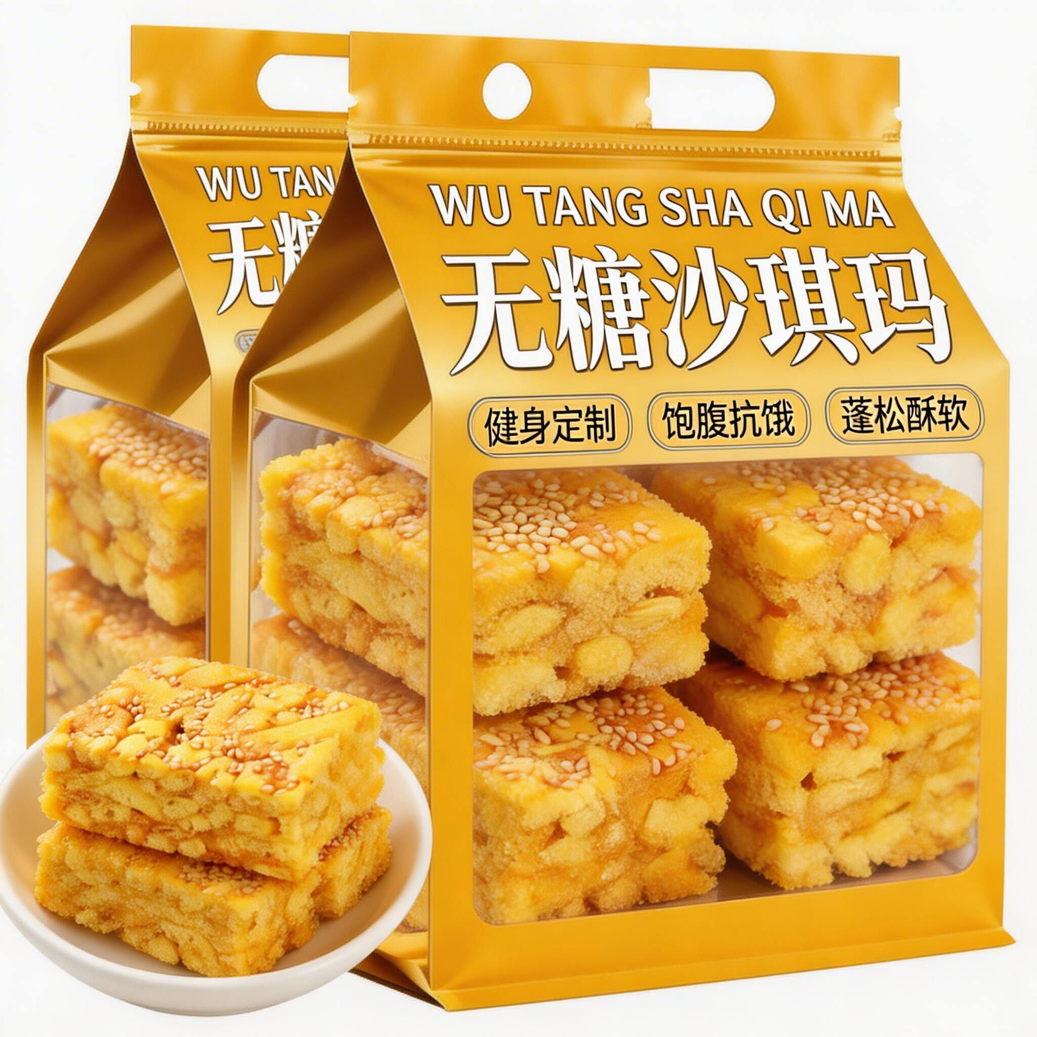 正宗荞麦沙琪玛无糖无添加手工儿童官方旗舰店整箱批发糖尿人专用