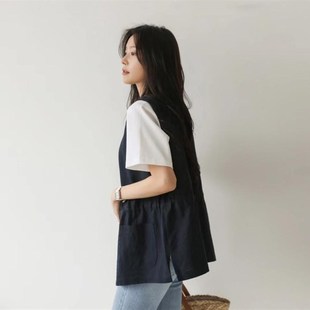 2025韩版马甲女款外套百搭坎肩外穿夏季薄款棉麻圆领马夹背心单层