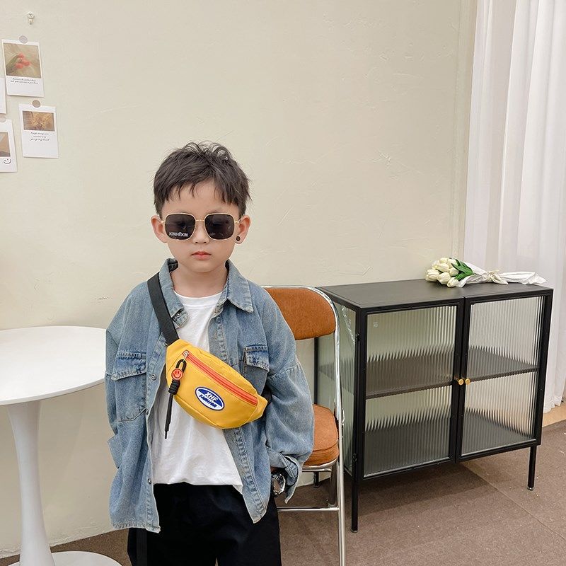 胸包男童帆布小宝宝外出包包帅气百搭时尚小童迷你运动潮童斜挎包