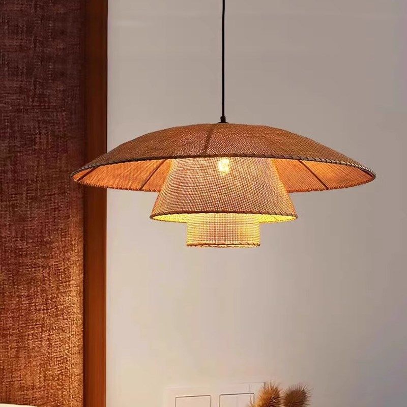 日式诧寂风藤编吊灯客厅餐厅酒z店民宿卧室编织灯复古禅意茶室吊,家装灯饰光源,酒店/宴会厅/餐饮吊灯,淘宝优惠券,粉丝福利购,淘宝优惠卷