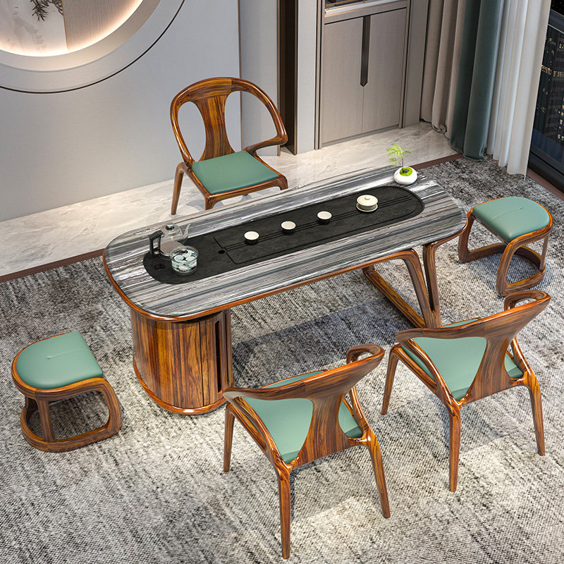 乌金木实木茶桌椅组合新中式简约小户型别墅家用茶室客厅功夫茶台,住宅家具,家用茶台/茶桌,淘宝优惠券,粉丝福利购,淘宝优惠卷