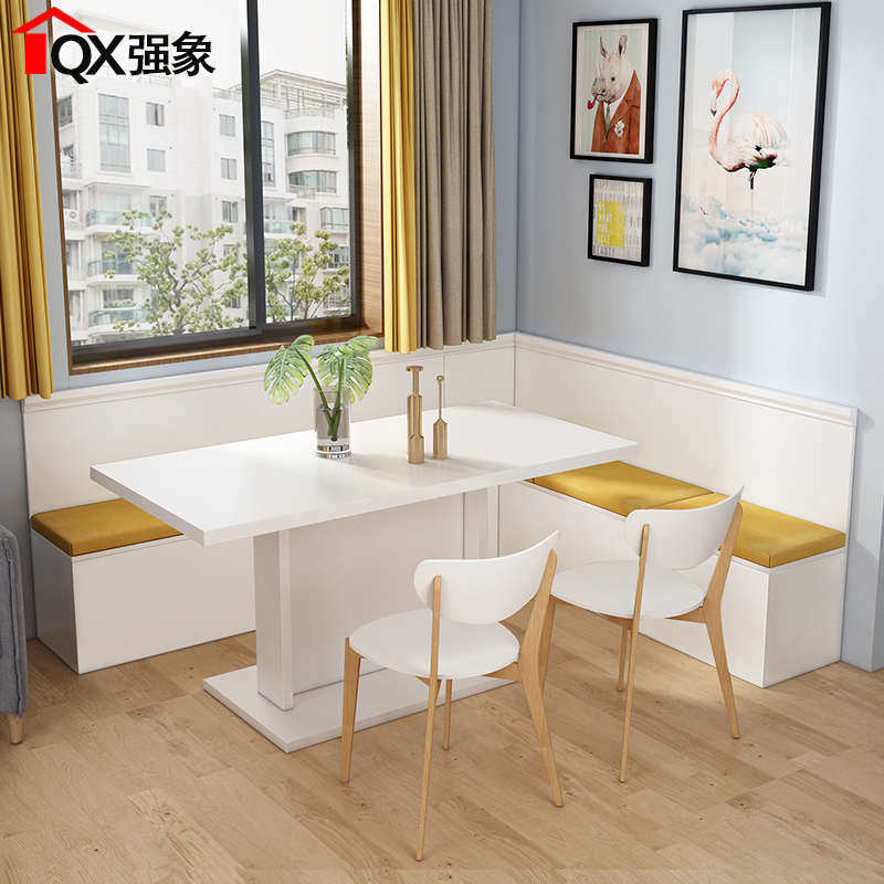 卡座餐桌家用定制餐厅餐桌椅组合北欧沙发储物柜小户型饭桌E-00,住宅家具,板木餐桌,淘宝优惠券,粉丝福利购,淘宝优惠卷