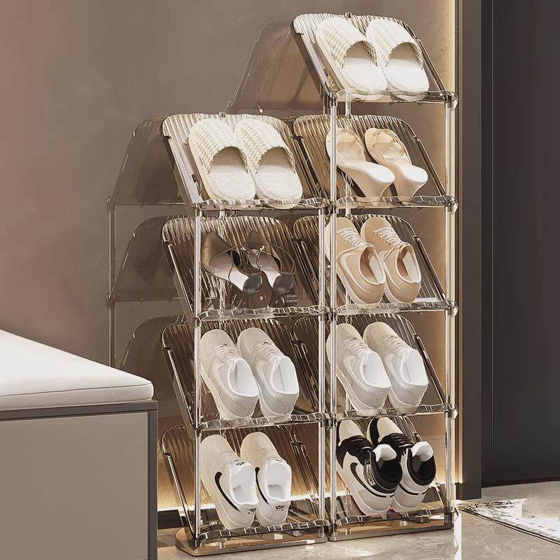 鞋架家用简易门口入户鞋柜斜放式小窄多层鞋子收纳神器省空间鞋柜,住宅家具,折叠/组合鞋架,淘宝优惠券,粉丝福利购,淘宝优惠卷