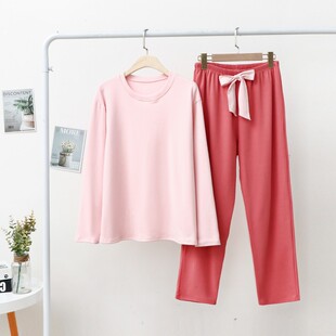 加绒加厚上衣宽松棉裤 双面德绒家居服套装 大码 保暖睡衣睡裤 女冬季