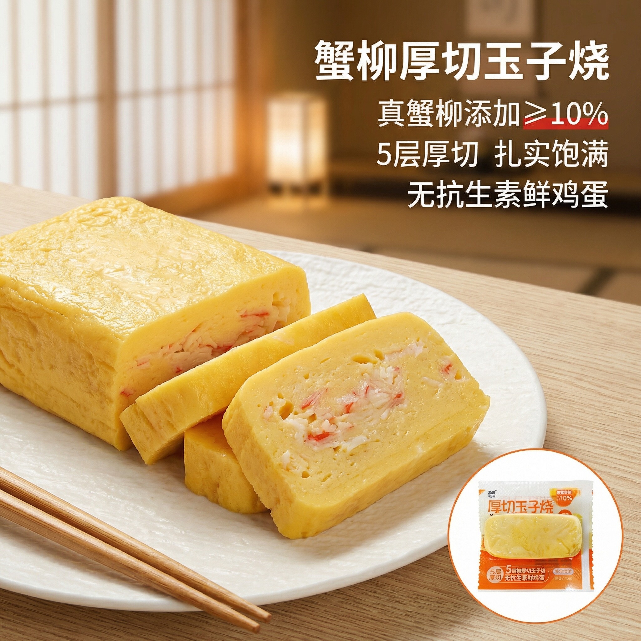 日式料理厚切玉子烧开袋即食