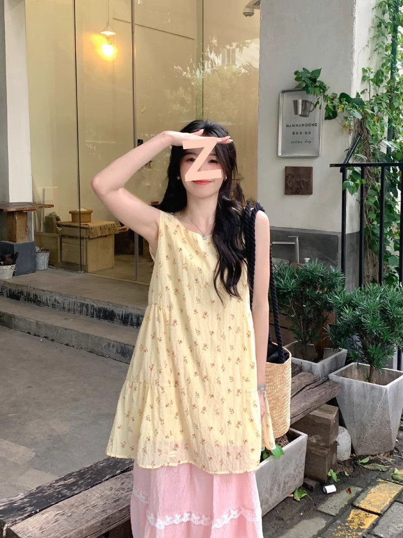 夏季新款搭配一整套轻熟韩系连衣裙子夏天多巴胺度假甜美两件套装